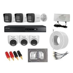 Hikvision Full HD 5MP 6 Camera audio color 5MP Full HD DVR Kit
