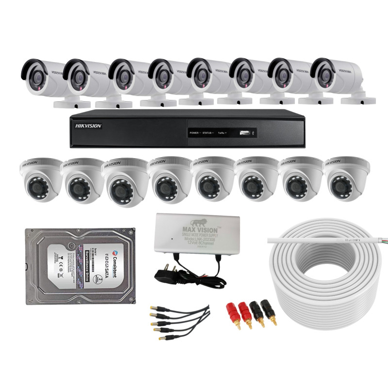 Hikvision Full HD 2MP 16 camera Full HD DVR Kit