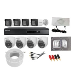 Hikvision Full HD 2MP 8 Camera audio color pro Full HD DVR Kit